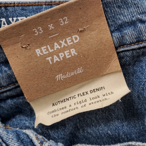 Men's Madewell Relaxed Taper Jeans NEW Marcey Wash - Picture 5 of 8